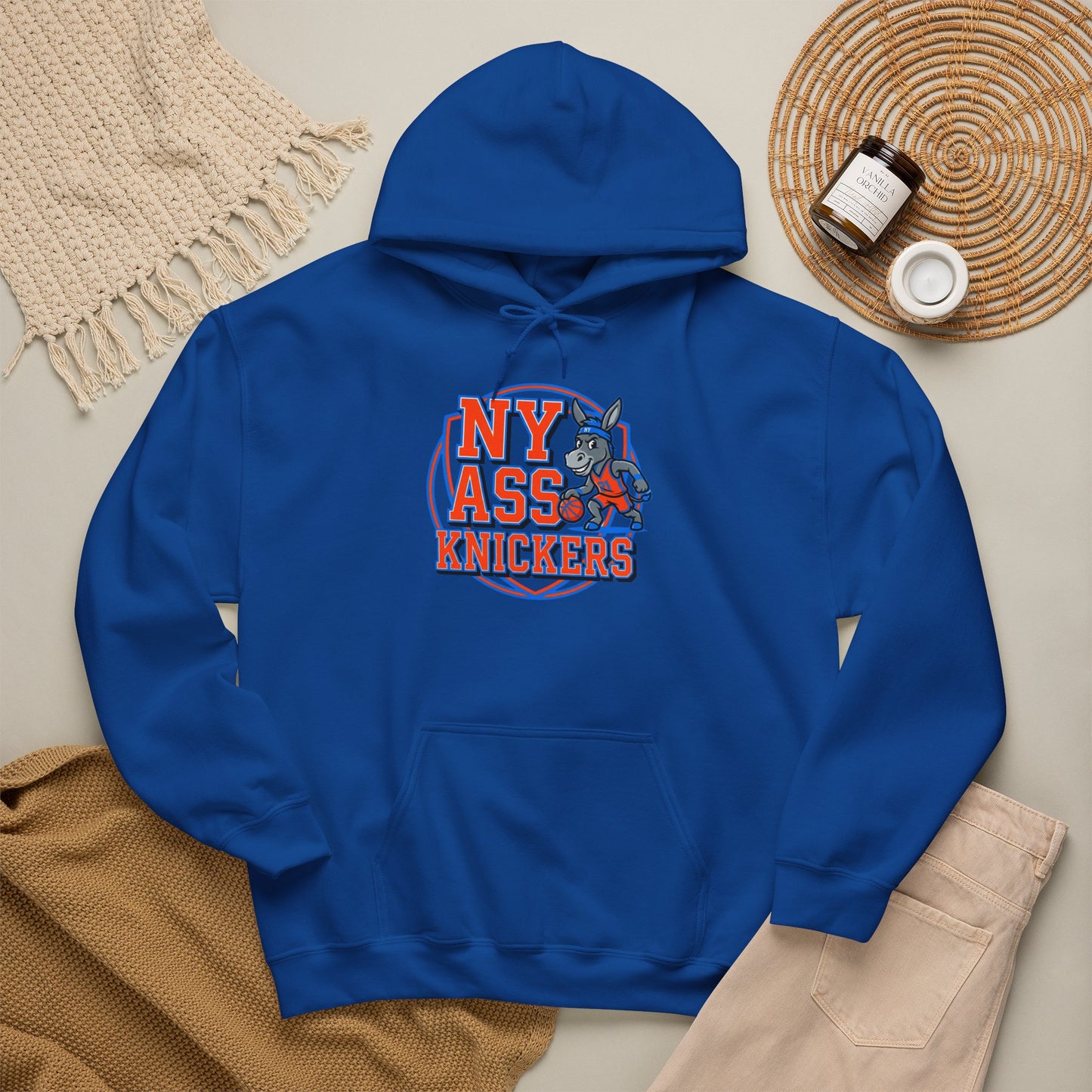 Hoodie — NY Ass-Knickers Retro Basketball Logo Hoodie with Number 11