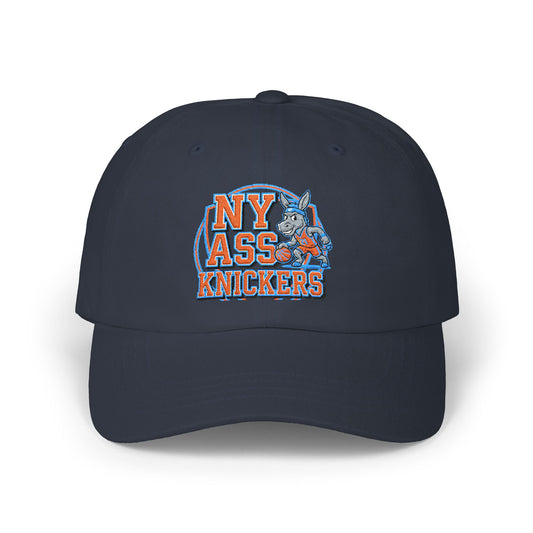NY Assknickers Vintage Baseball Dad Cap - Retro Sports Logo Hat