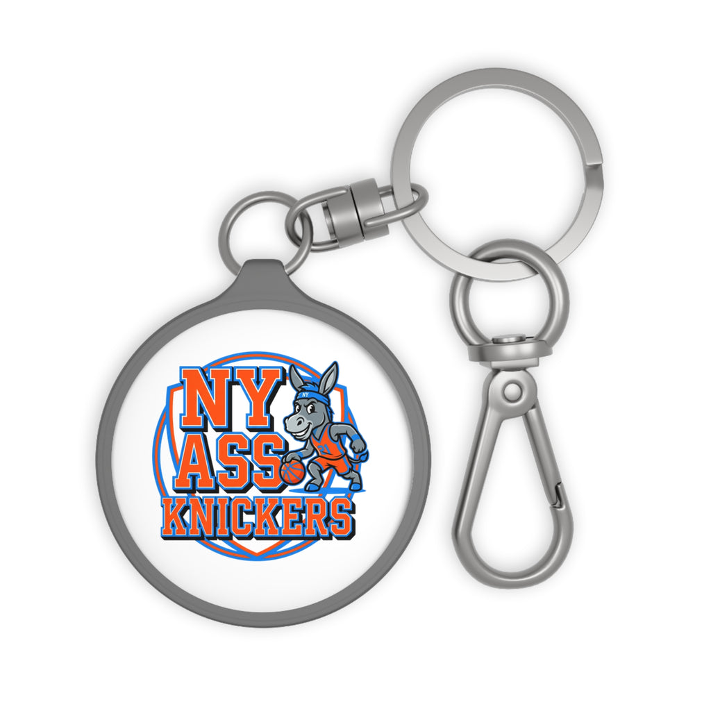 Keyring Tag — "NY Ass Knickers" Funny Sports Logo Keychain