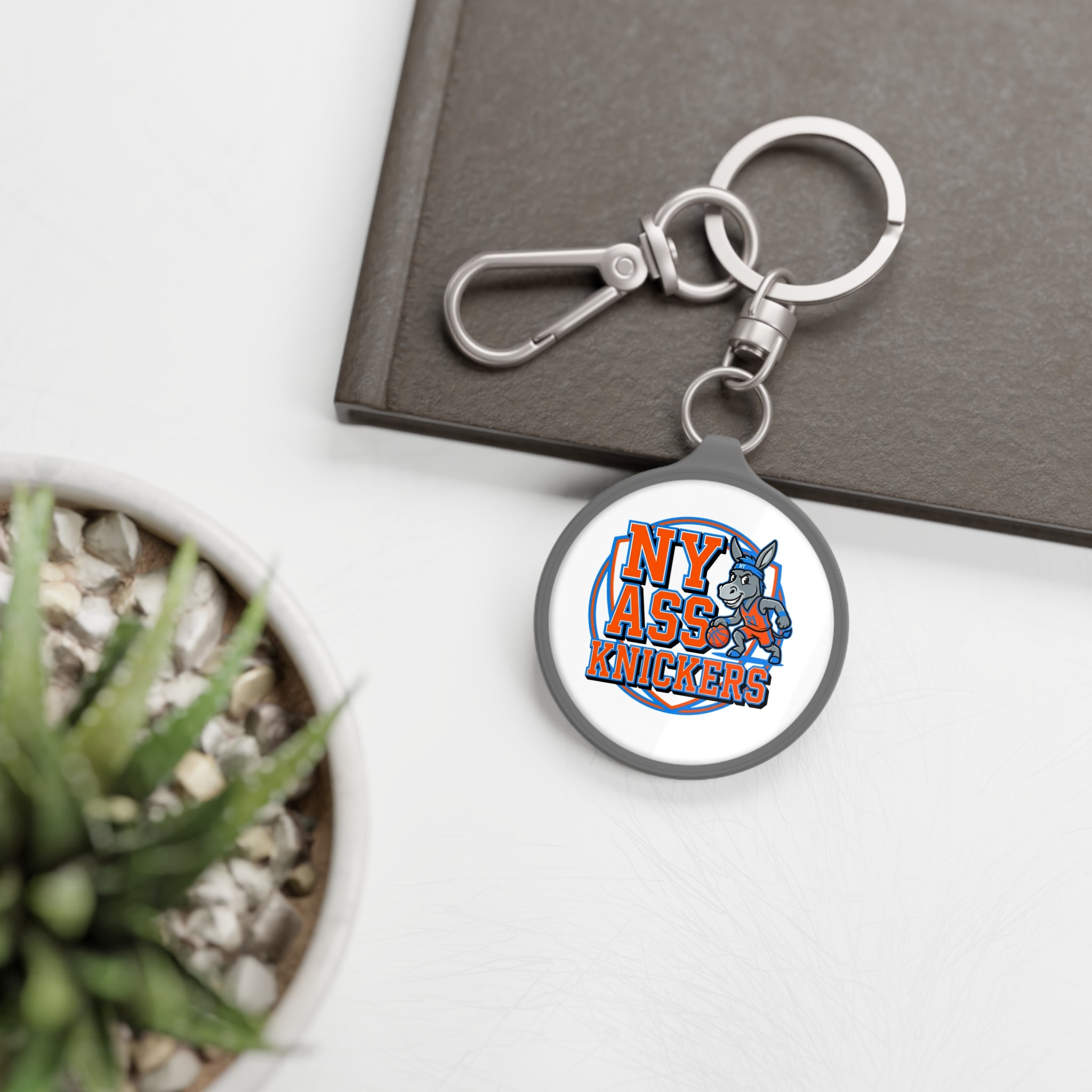 Keyring Tag — "NY Ass Knickers" Funny Sports Logo Keychain