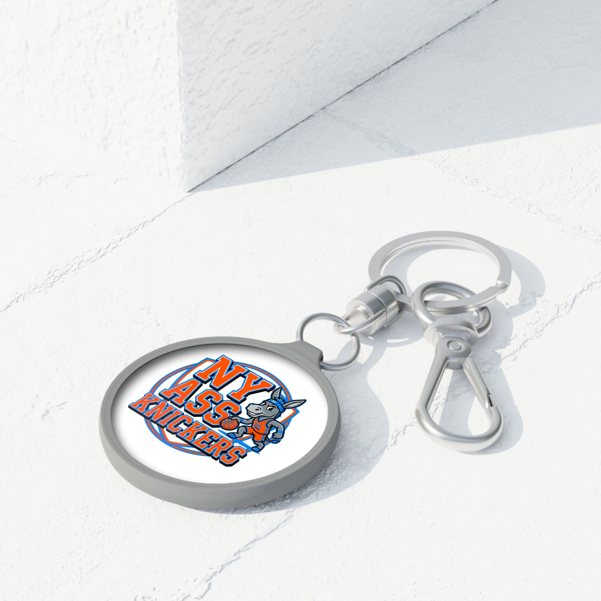 Keyring Tag — "NY Ass Knickers" Funny Sports Logo Keychain