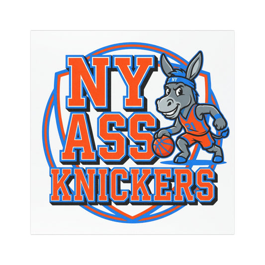 NY Ass Knickers Car Magnet — Funny Sports Mascot Magnet for Fans