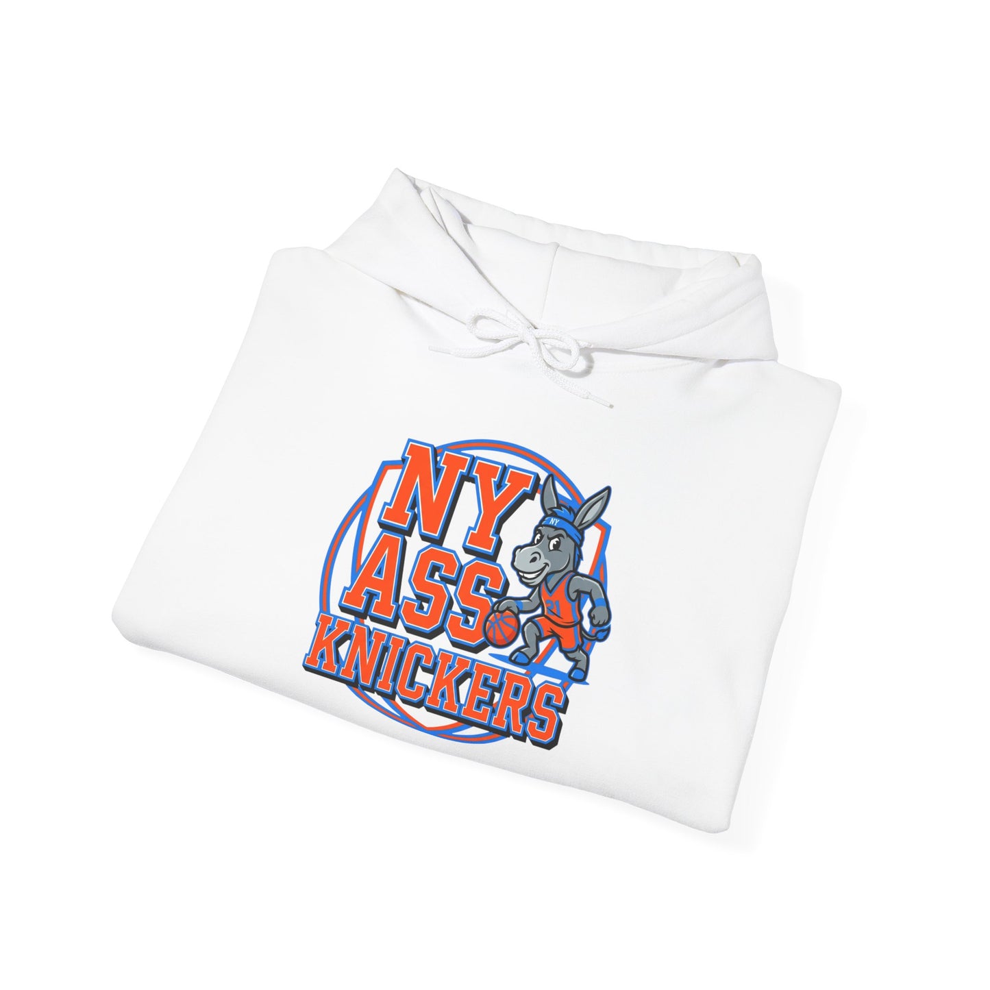 Hoodie — NY Ass-Knickers Retro Basketball Logo Hoodie with Number 11
