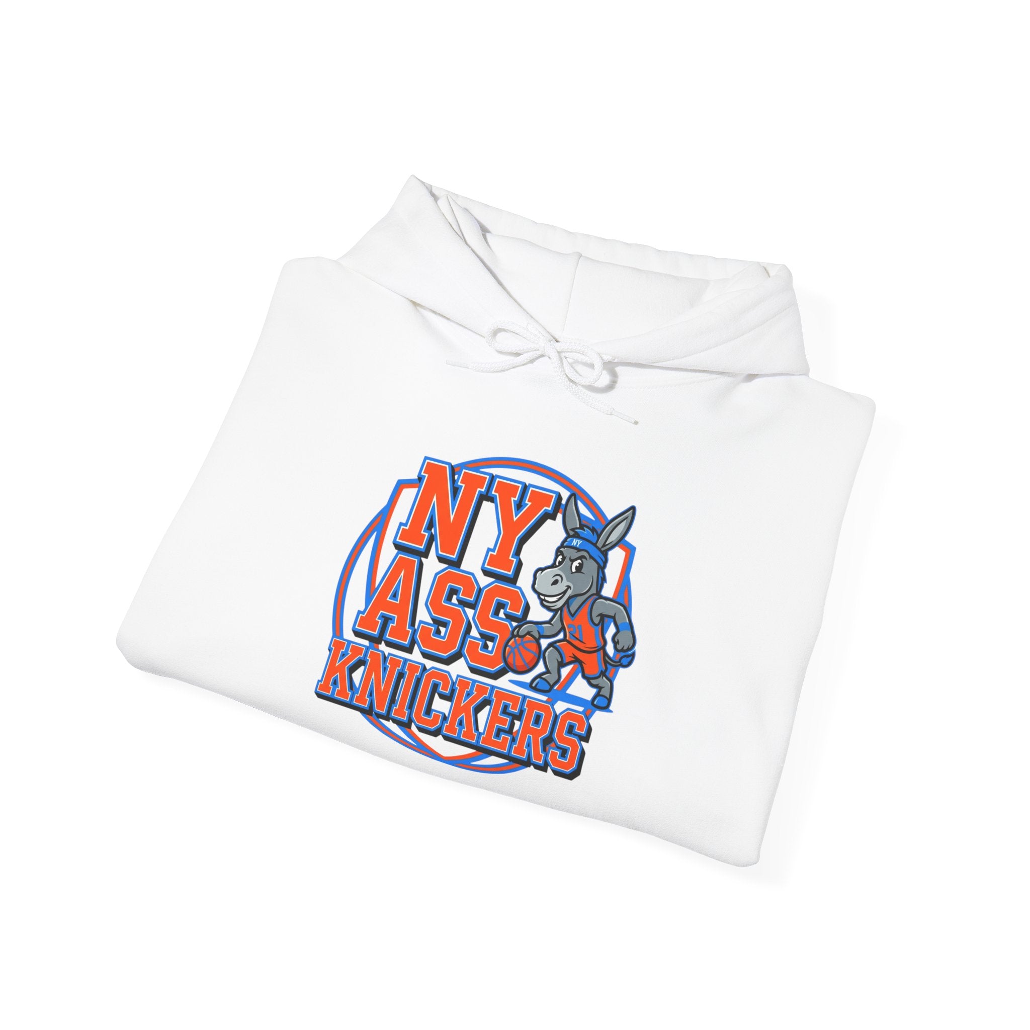 Hoodie — NY Ass-Knickers Retro Basketball Logo Hoodie with Number 11