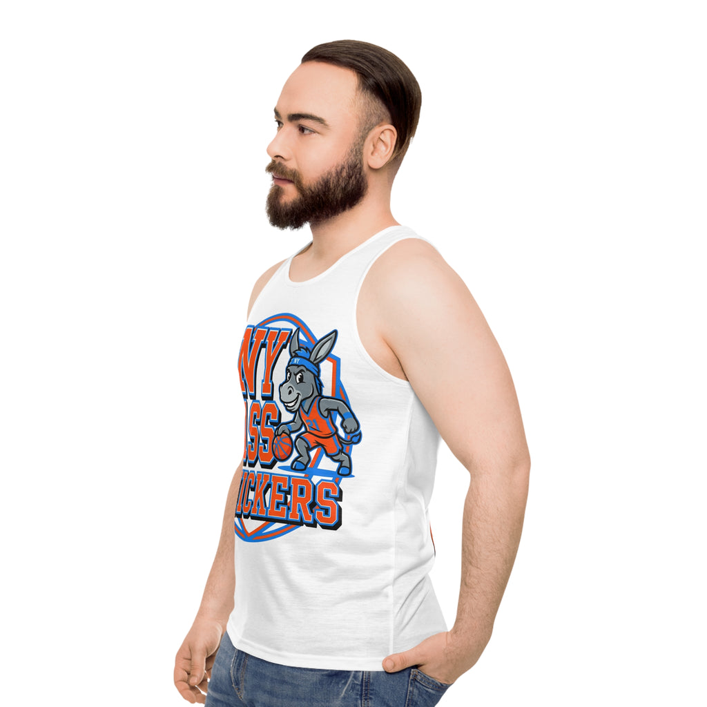 NY Ass Knickers Tank Top — Funny Basketball Mascot Jersey Tee